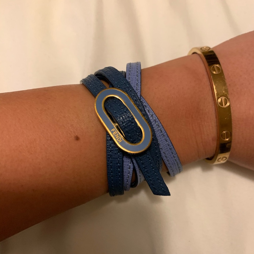FENDI leather wrap bracelet
